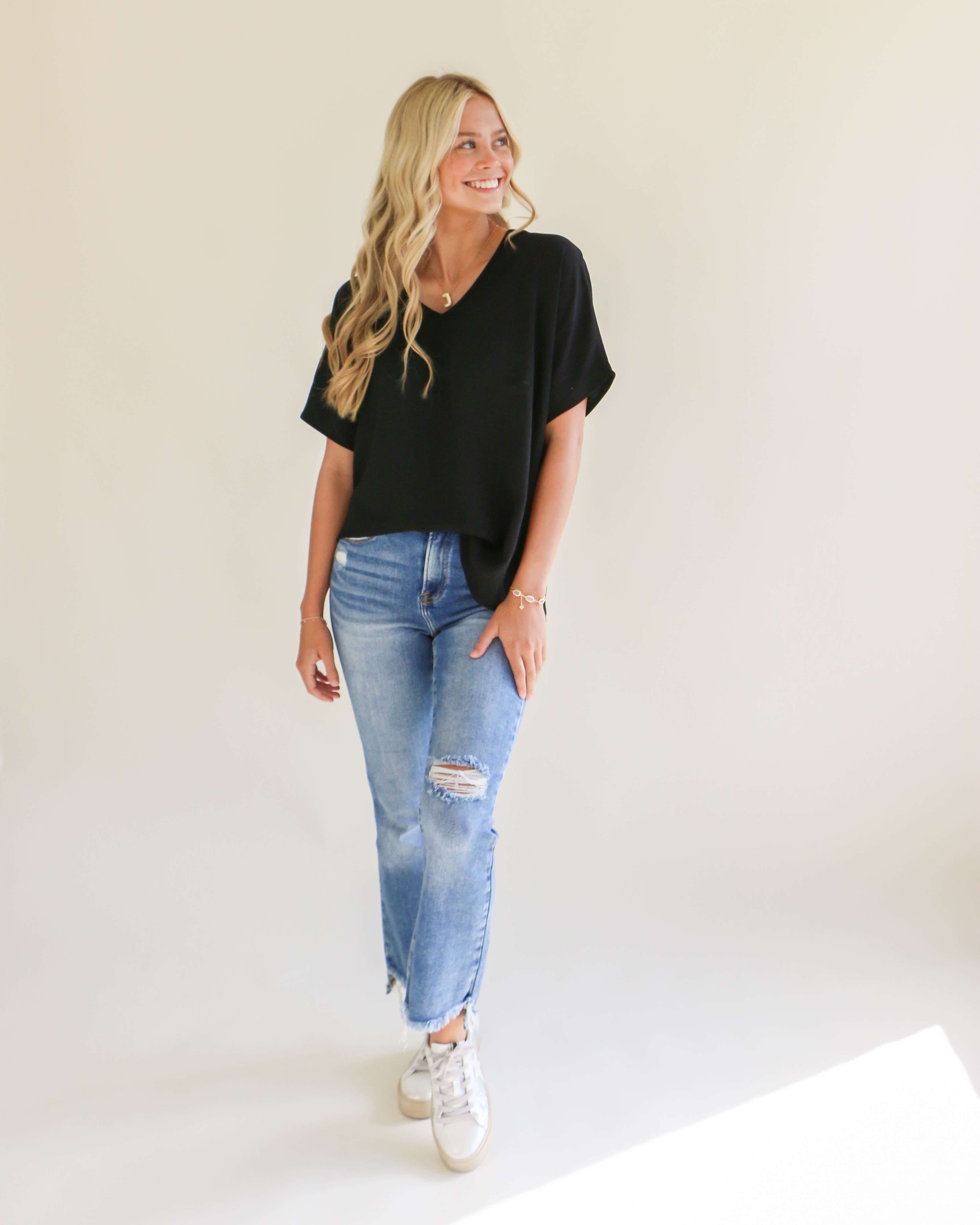 Easy Days Top in Black/Navy