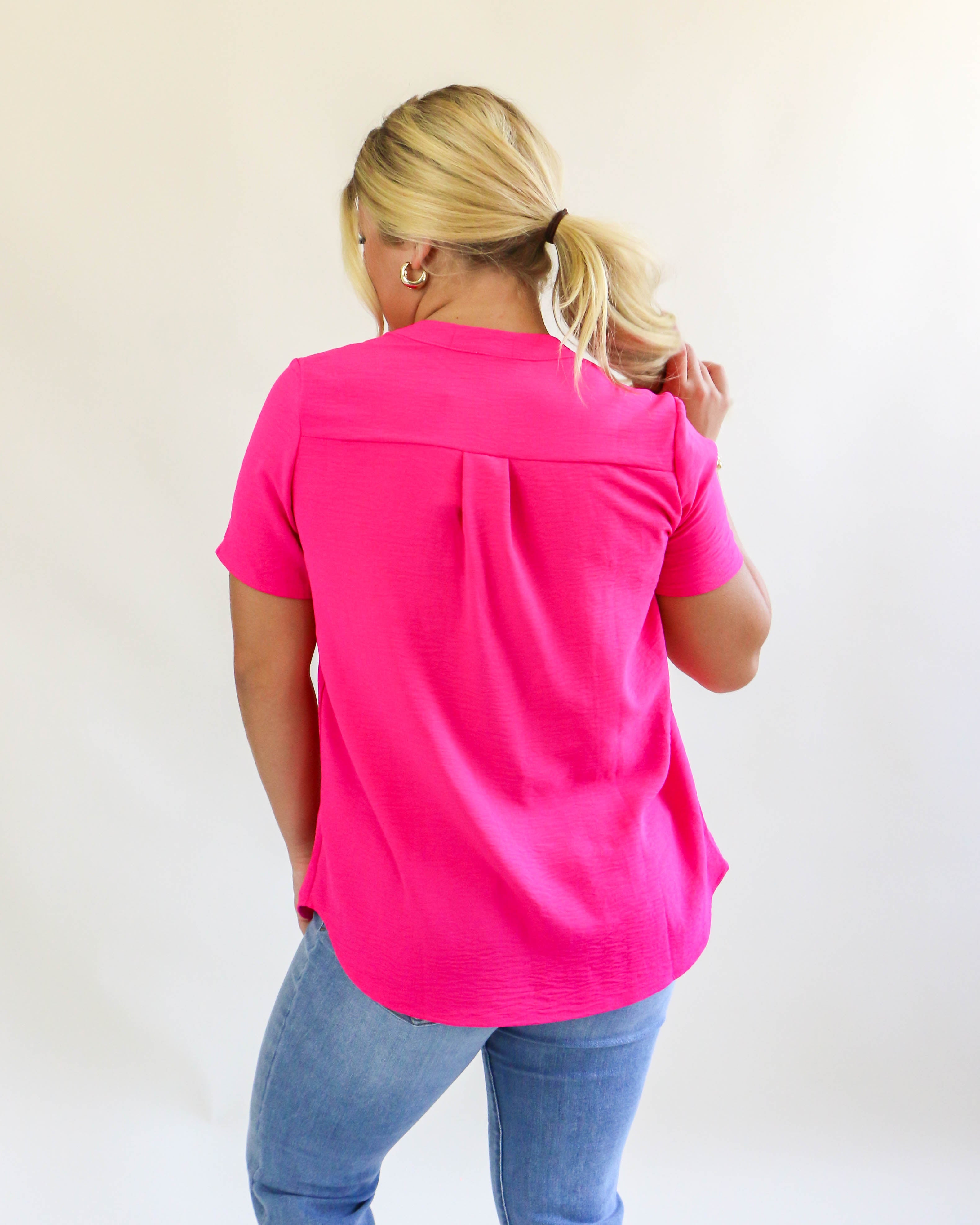 First Date Top In Hot Pink