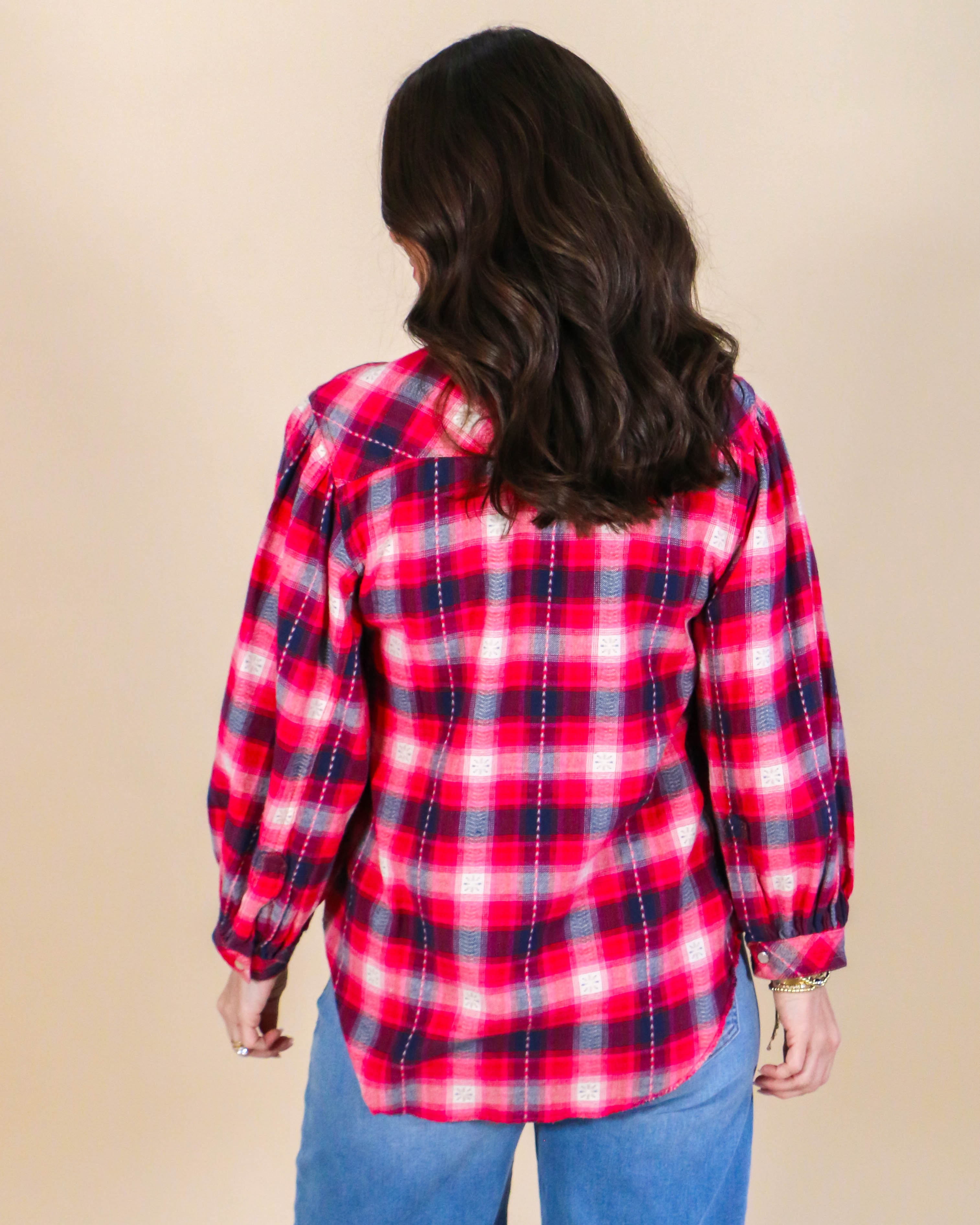 Plaid Print Flannel Top