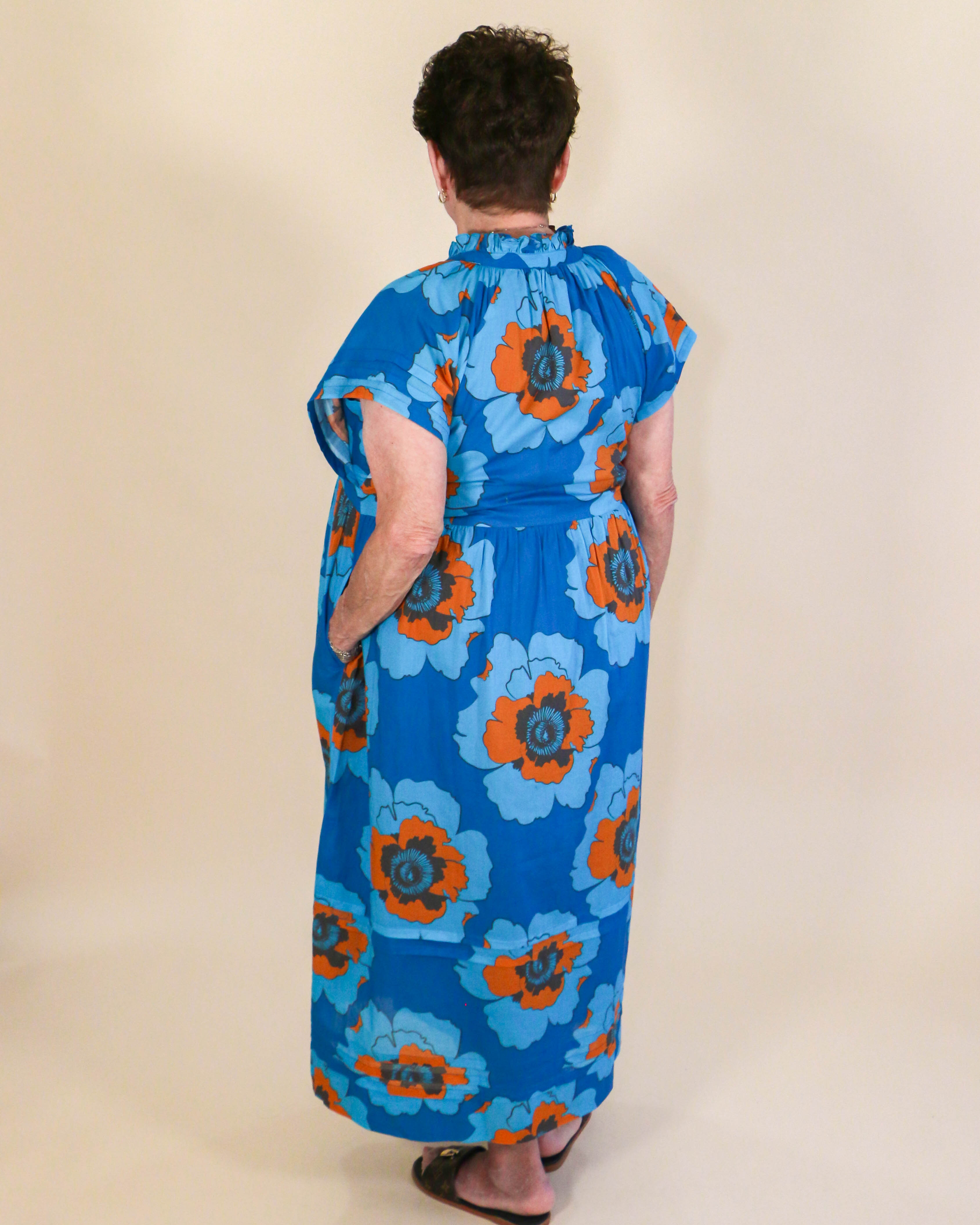 Large Poppy Dress in Blue