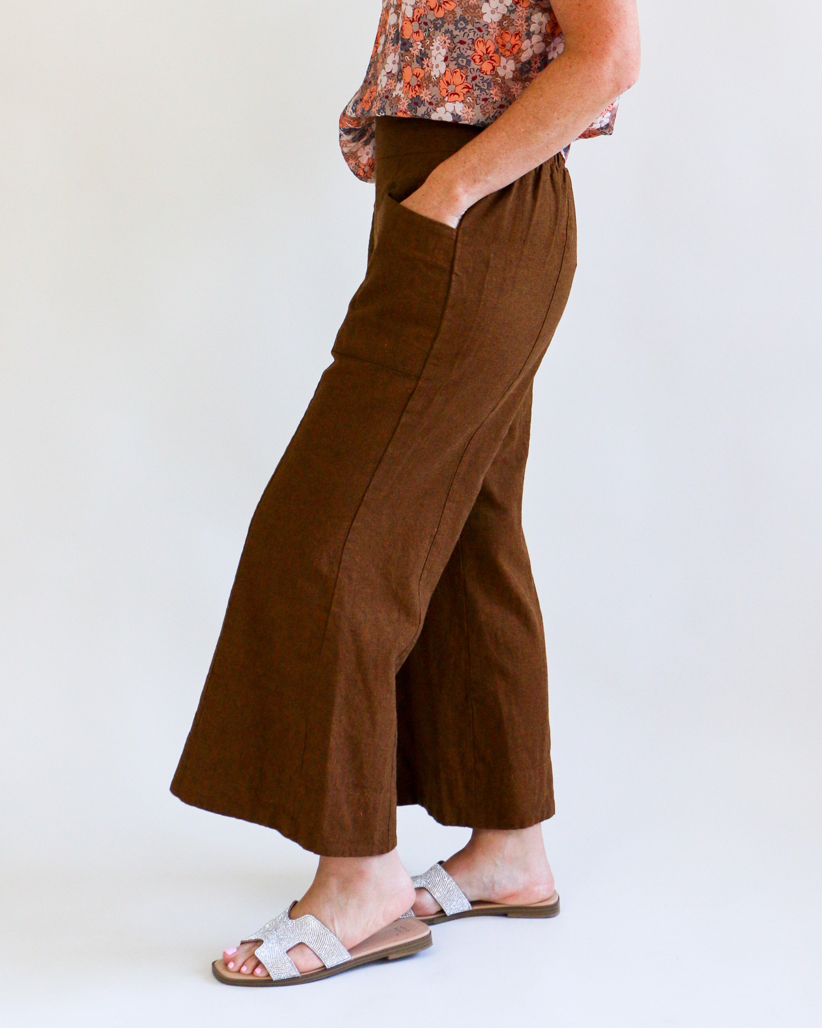 Ivy Jane | Linen Slouch Pocket Pant in Cinnamon