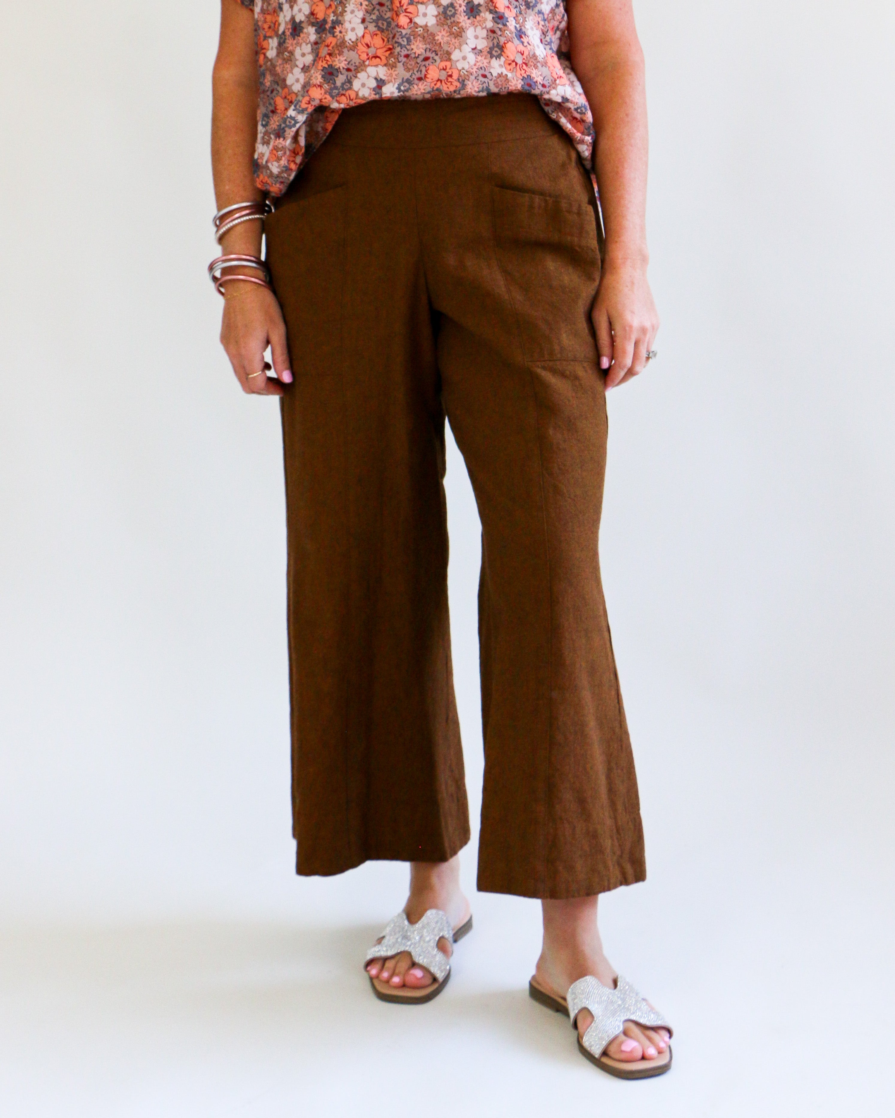 Ivy Jane | Linen Slouch Pocket Pant in Cinnamon