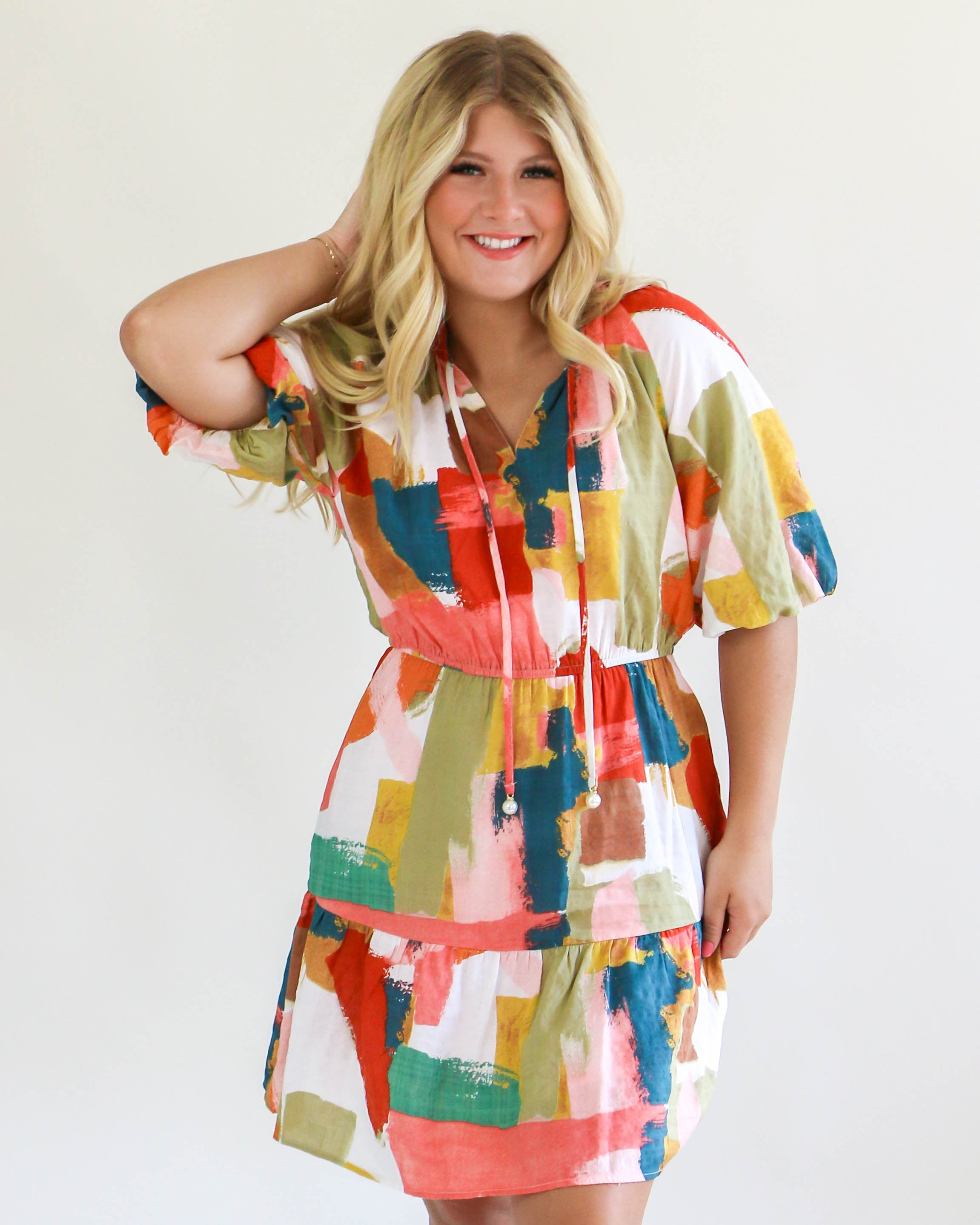 Multi Fall Color Mini Dress