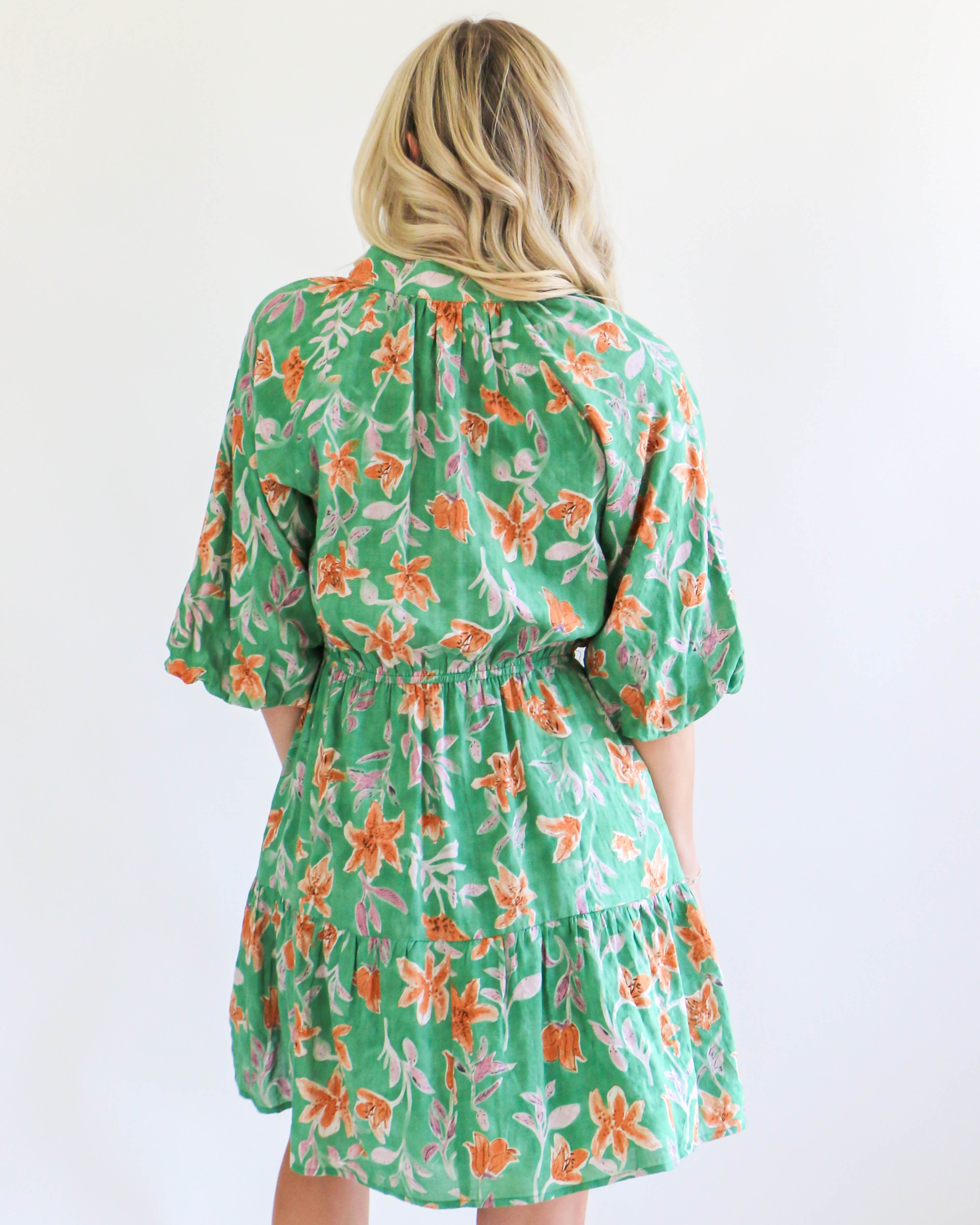 Autumn Bloom Mini Dress