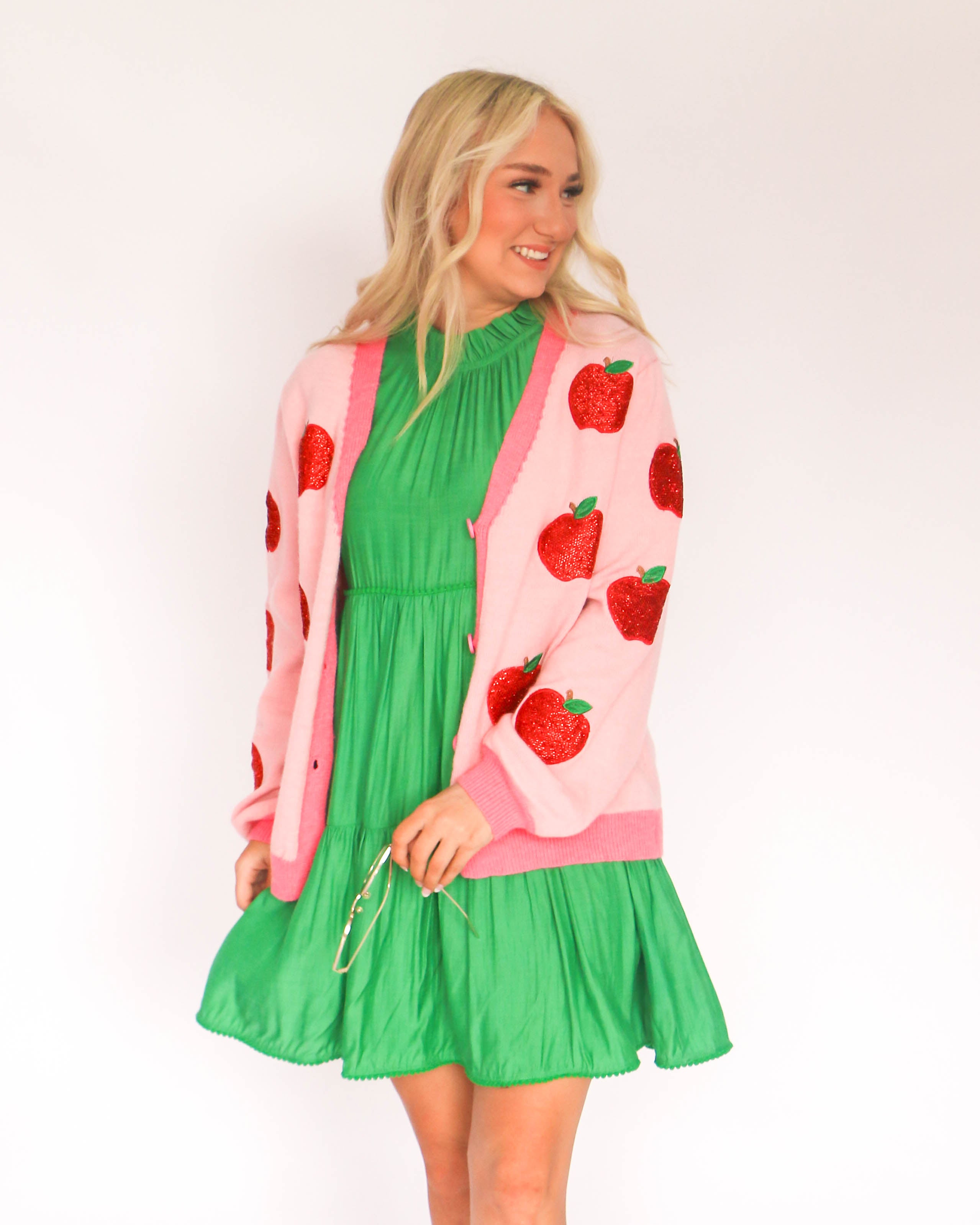 Pink Apple Cardigan