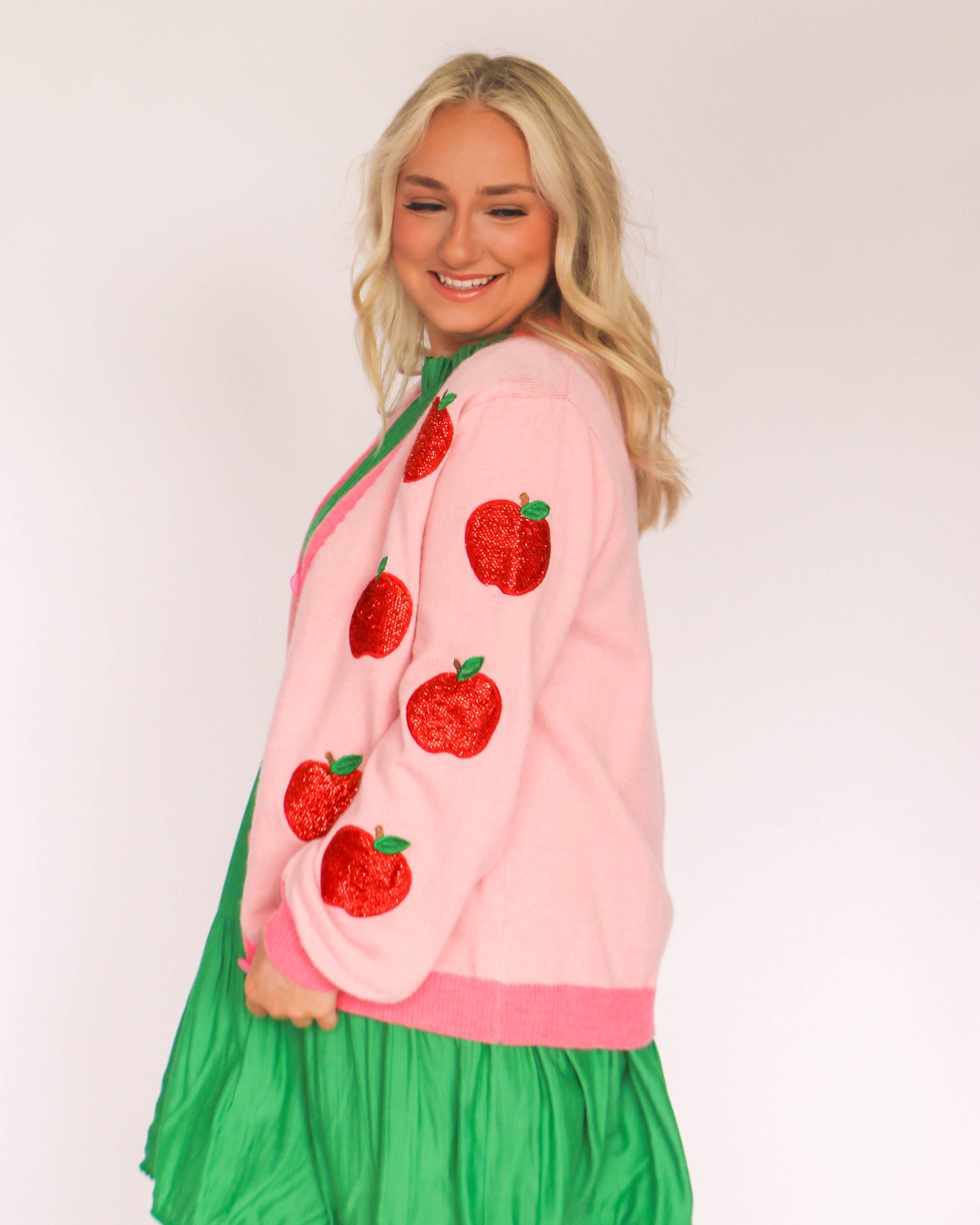 Pink Apple Cardigan