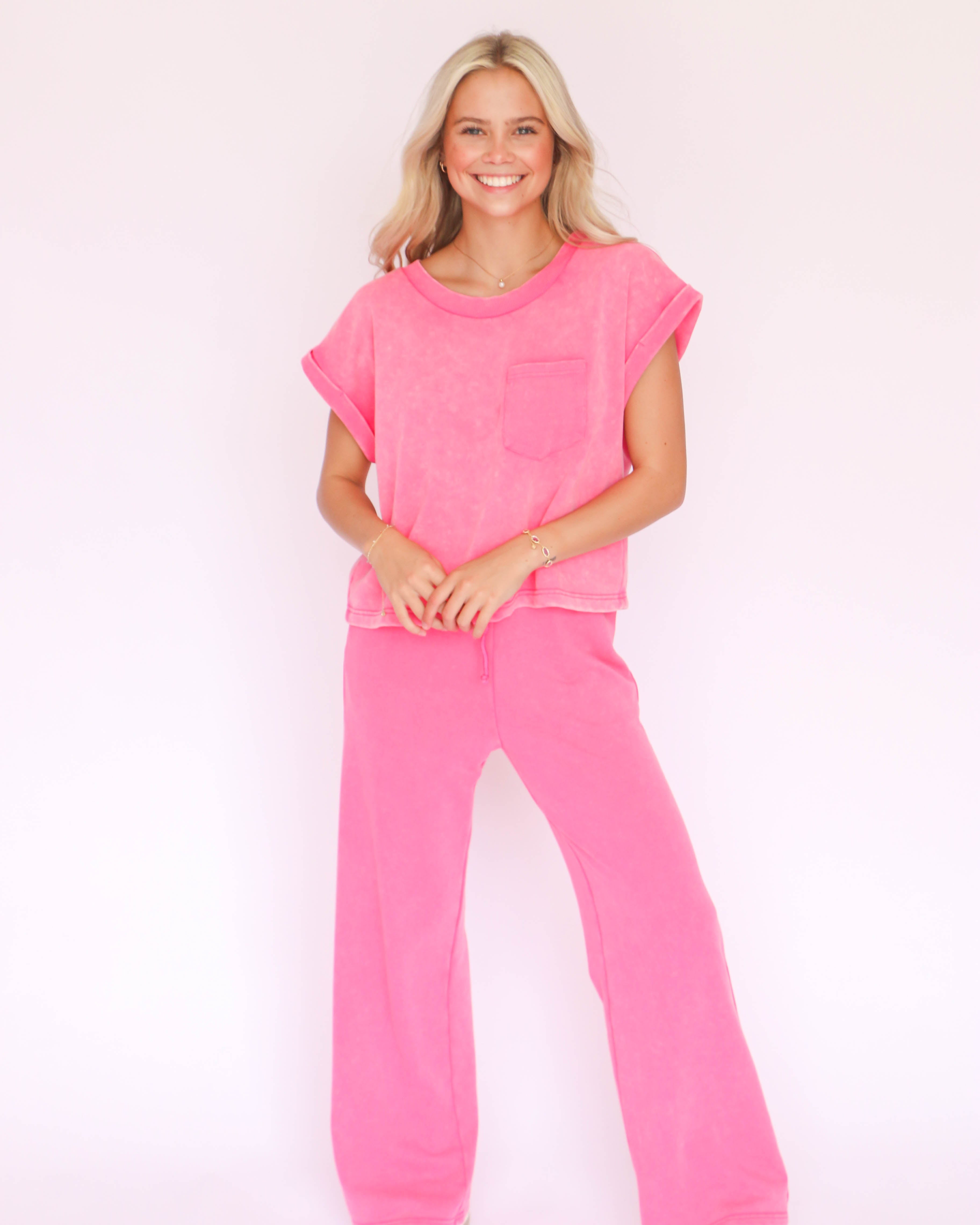 Pink Pants Lounge Set