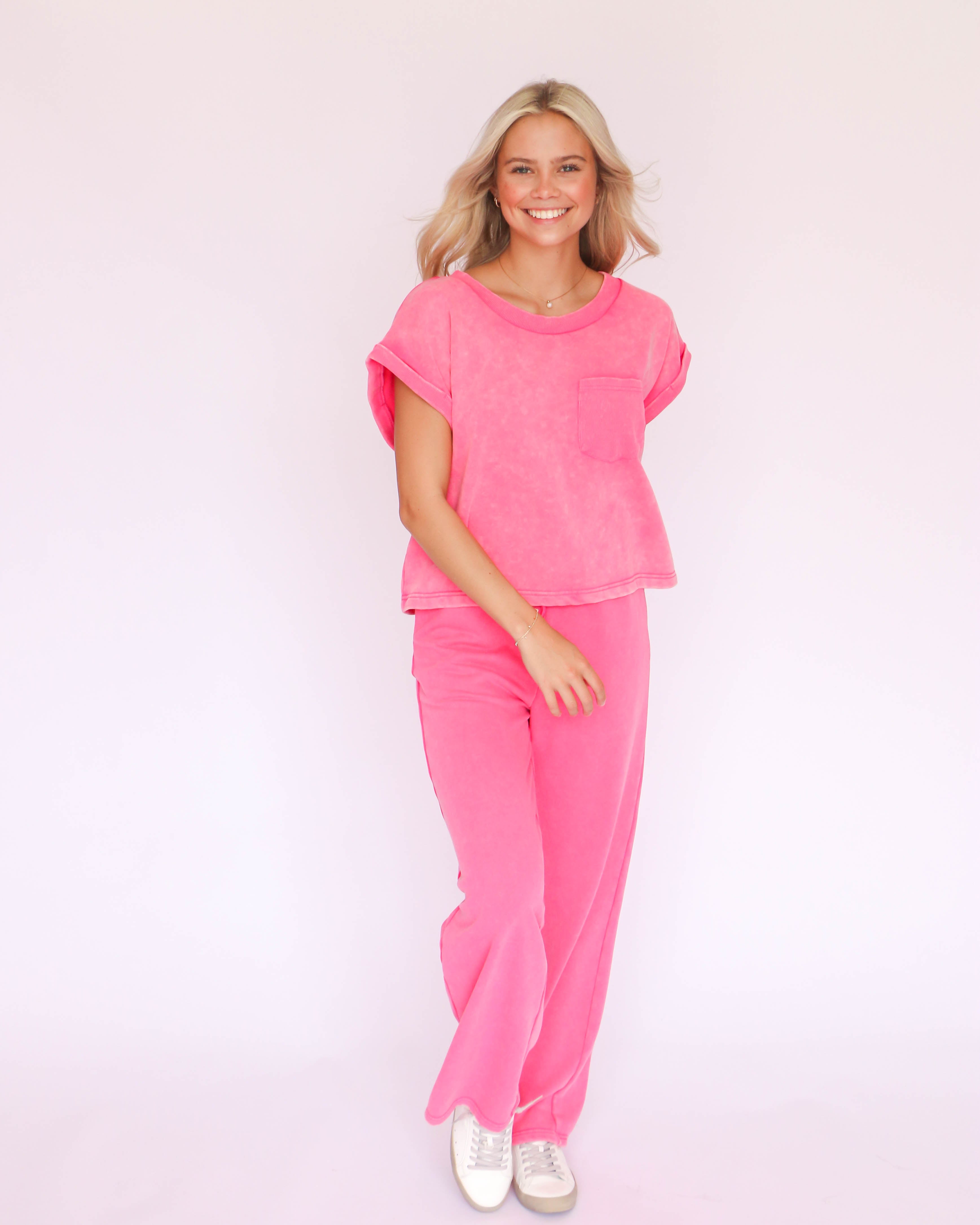 Pink Pants Lounge Set