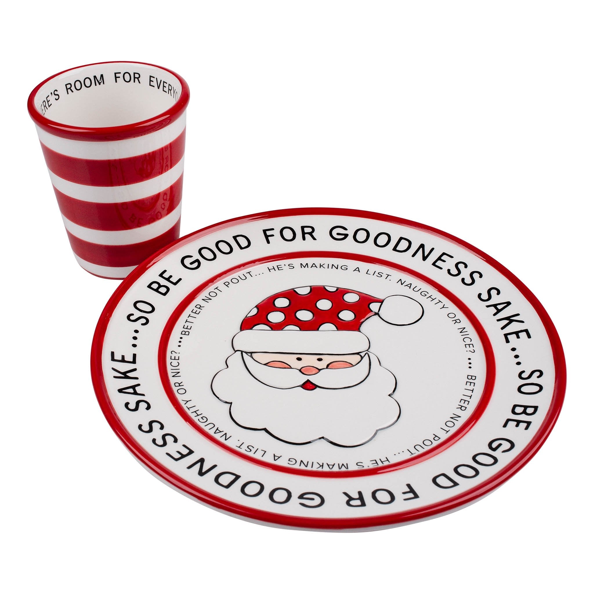 Santa Cookies and Milk Set