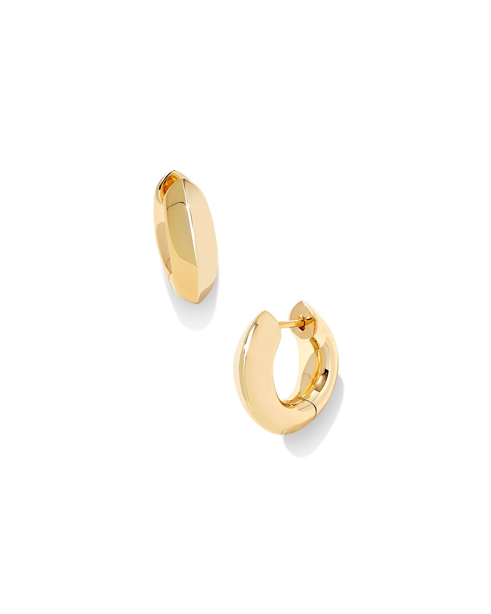 Mikki Huggie Earring in Gold Polished Metal