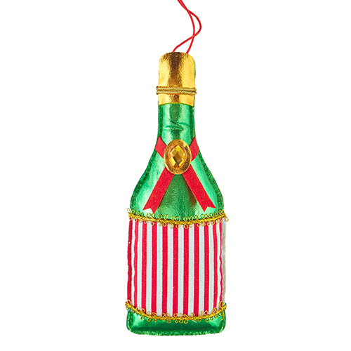 6.5" CHAMPAGNE BOTTLE FELT ORNAMENT