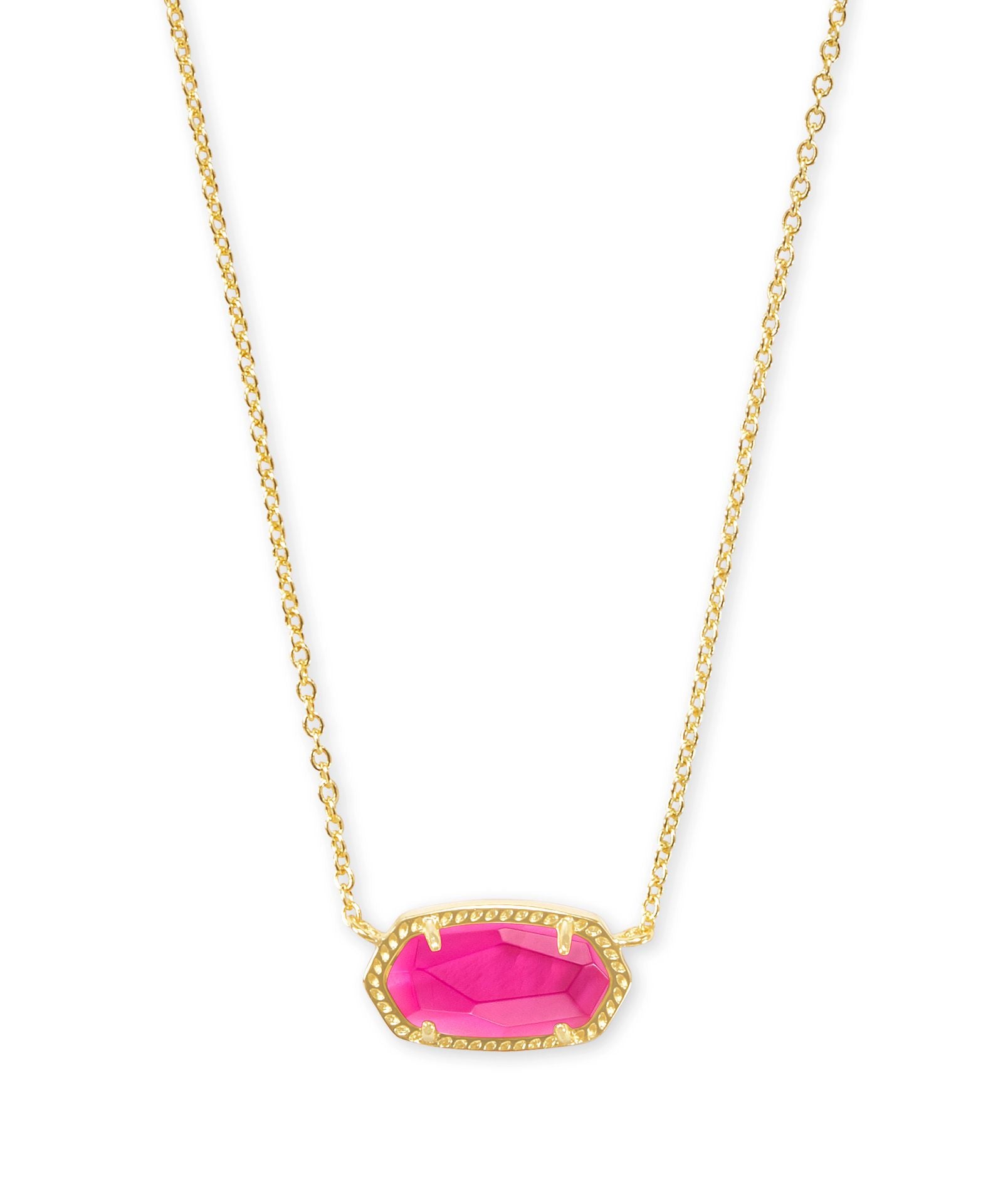 Elisa Gold Pendant Necklace in Azalea Illusion