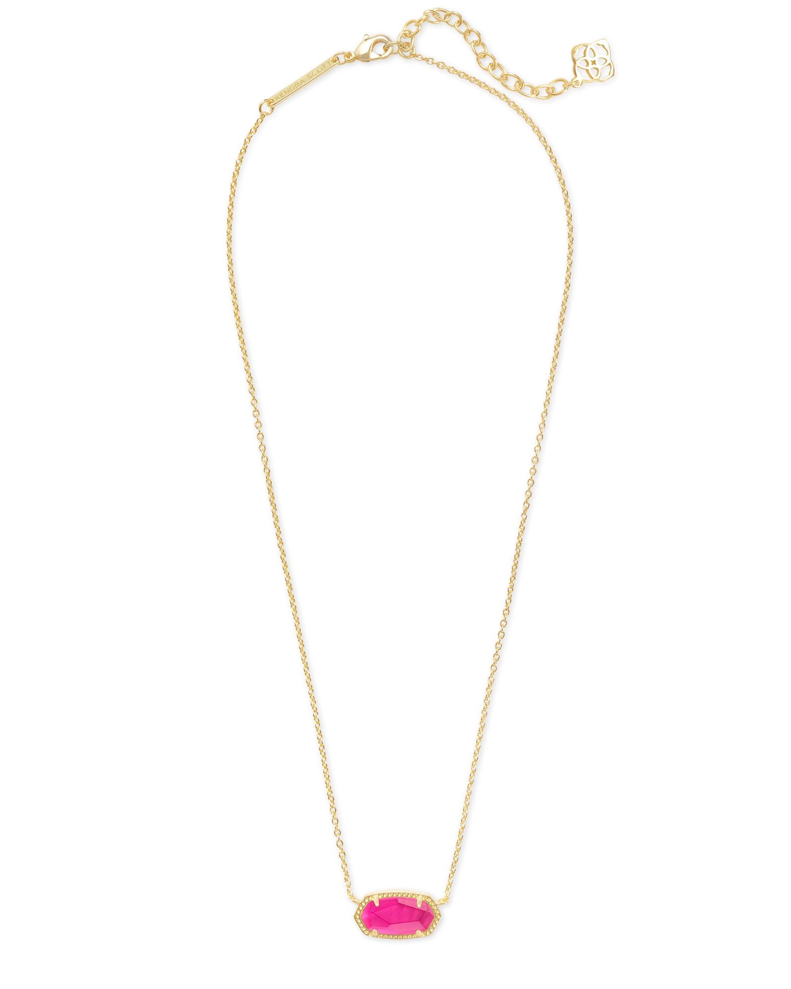 Elisa Gold Pendant Necklace in Azalea Illusion