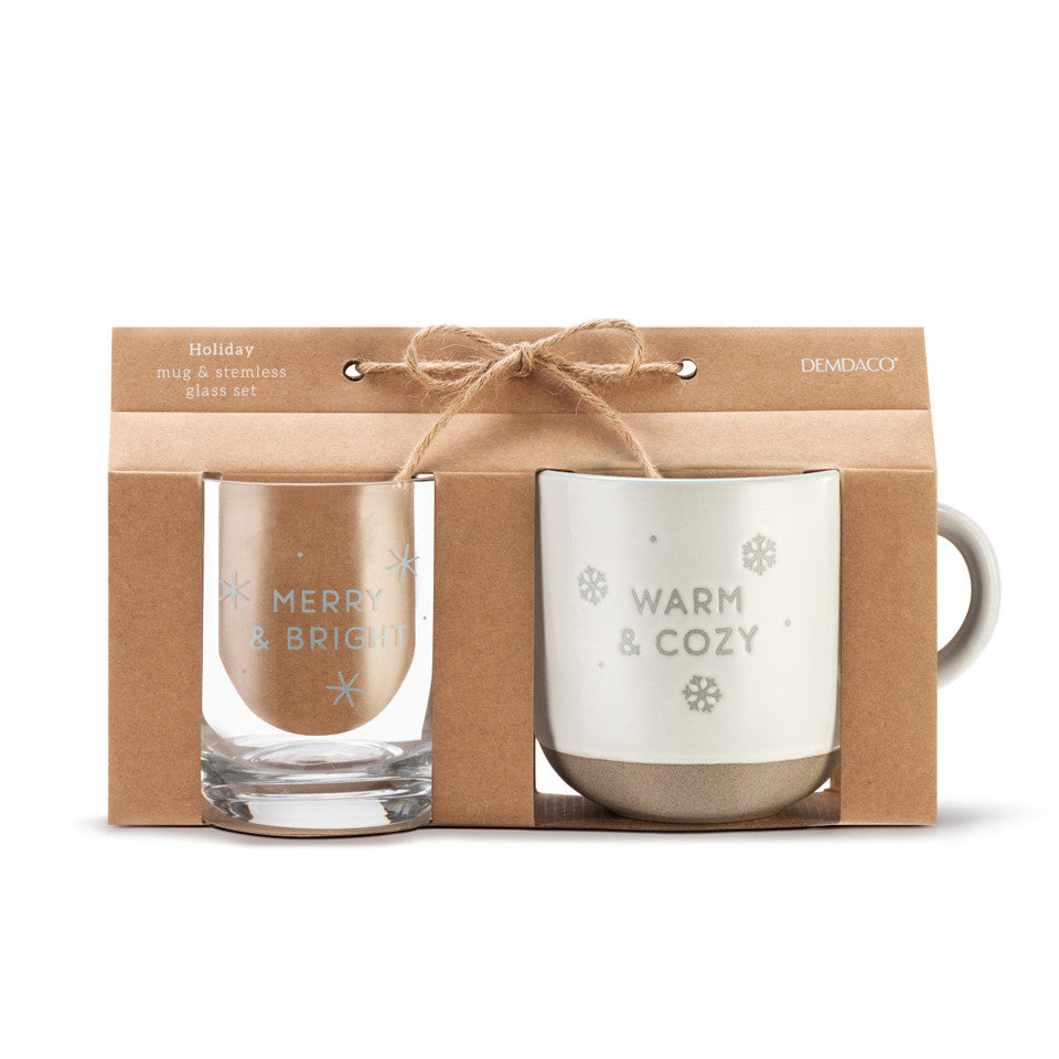 Christmas Cozy & Bright Mug & Glass Set